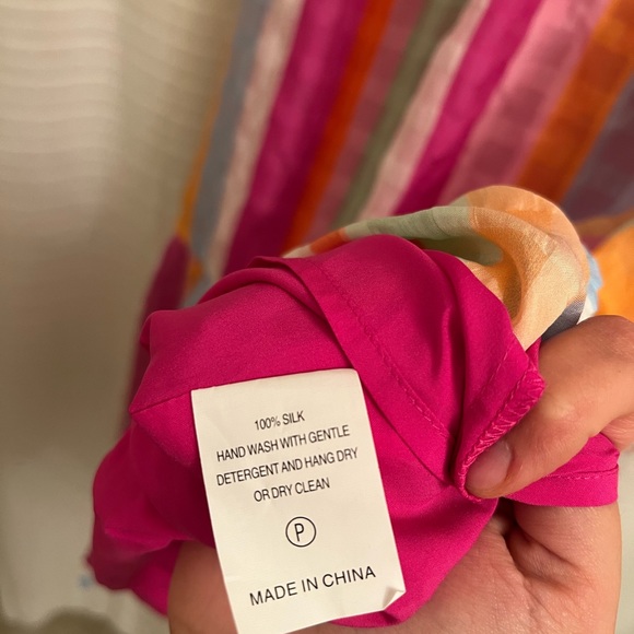 Marie Oliver Rainbow Stripe Silk Dress - Picture 6 of 9